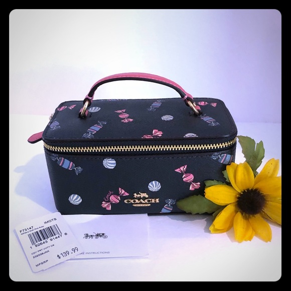 Coach Handbags - π¬ Coach Cosmetic Jewelry Vanity Case Candy Navy Coach Handbags - π¬ Coach Cosmetic Jewelry Vanity Case Candy Navy